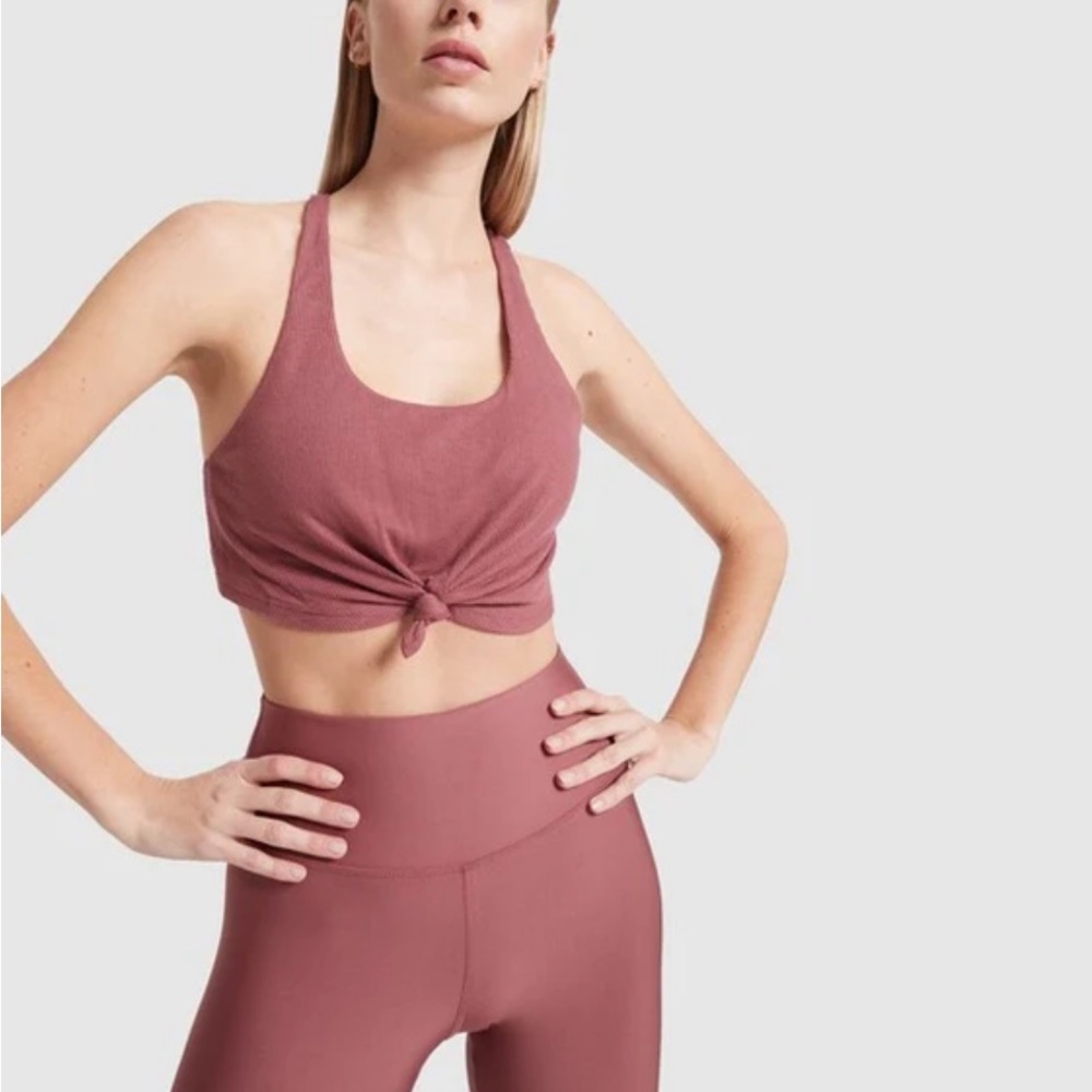 Alo rosewood knot bra